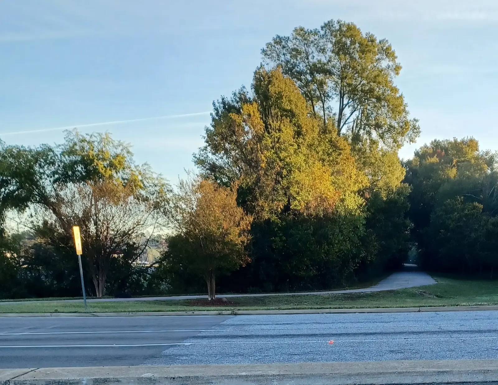 The Fall Line Trace crossing University Avenue in Columbus on the old Central of Georgia Railway line.