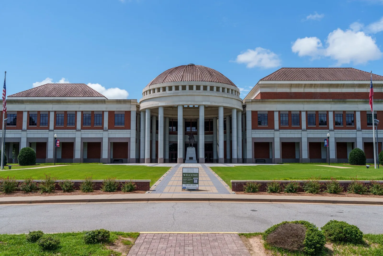 The front entrance of the National Infantry Museum and Soldier Center on Legacy Way in Columbus.