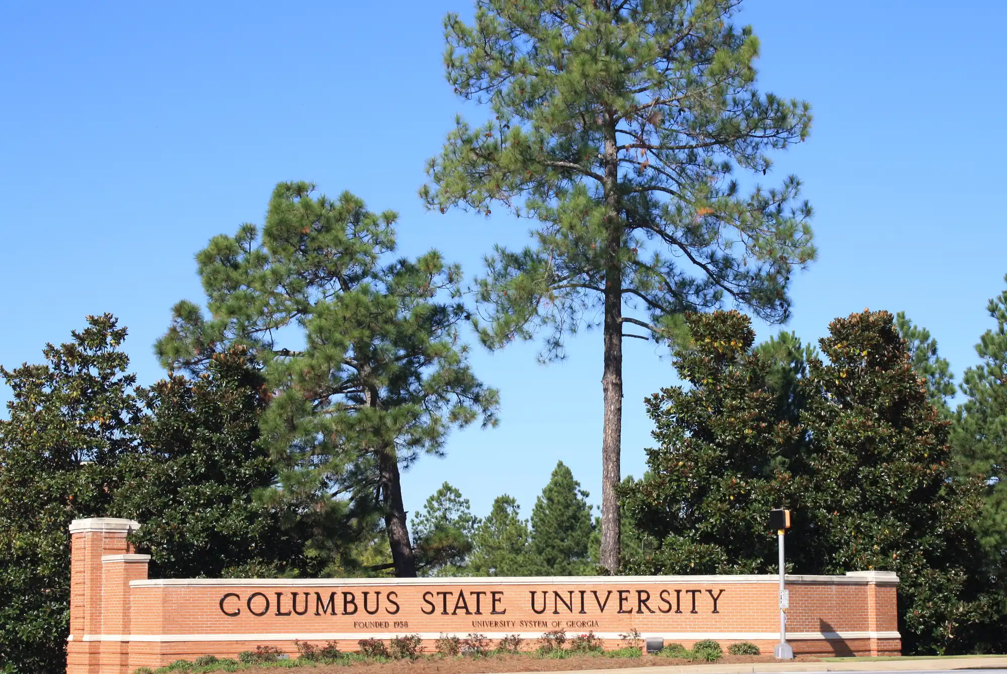 The entrance to Columbus State University's main campus in Southeast Columbus.