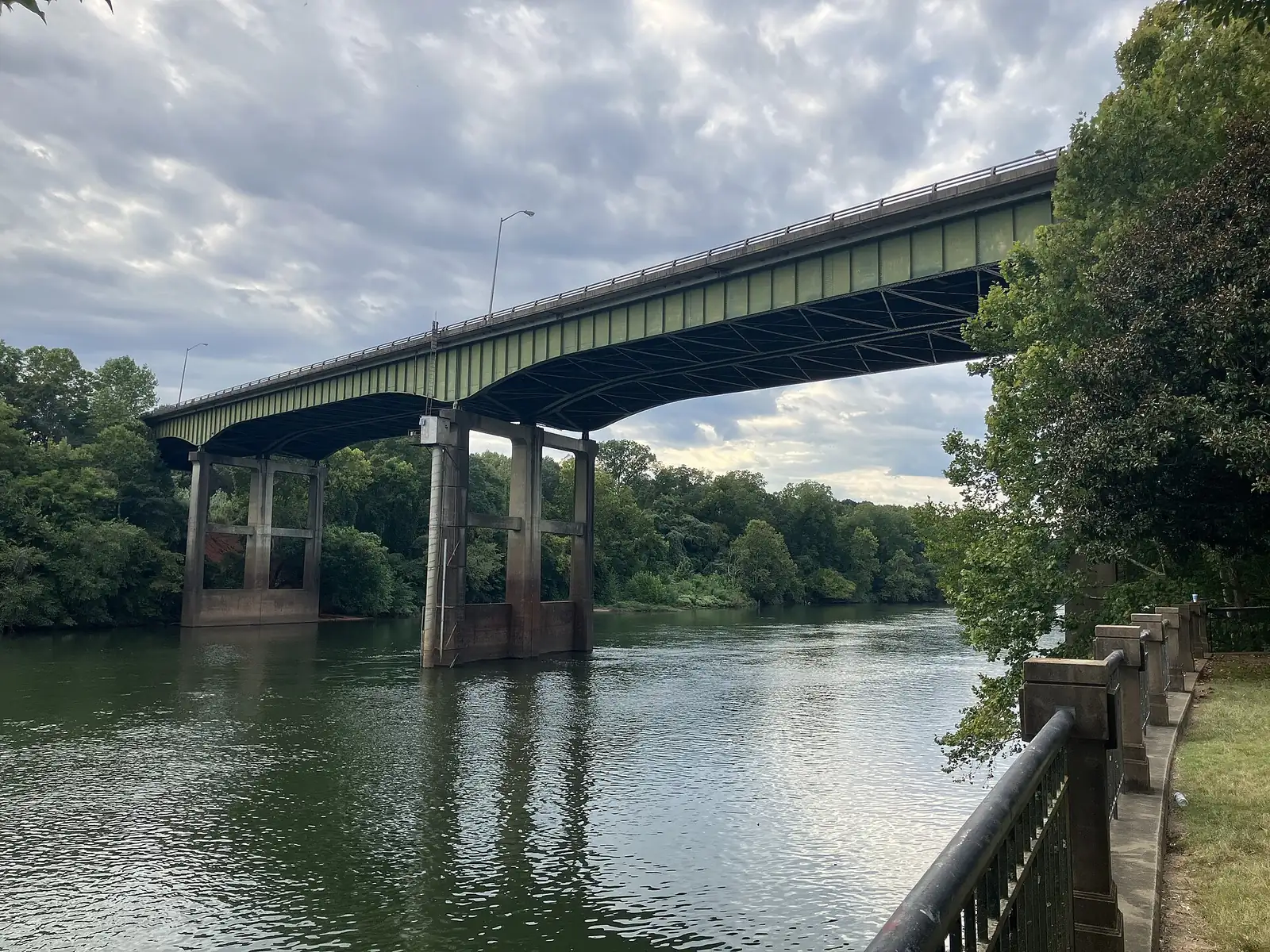 The Oglethorpe Memorial Bridge over the Chattahoochee River, seen from the RiverWalk