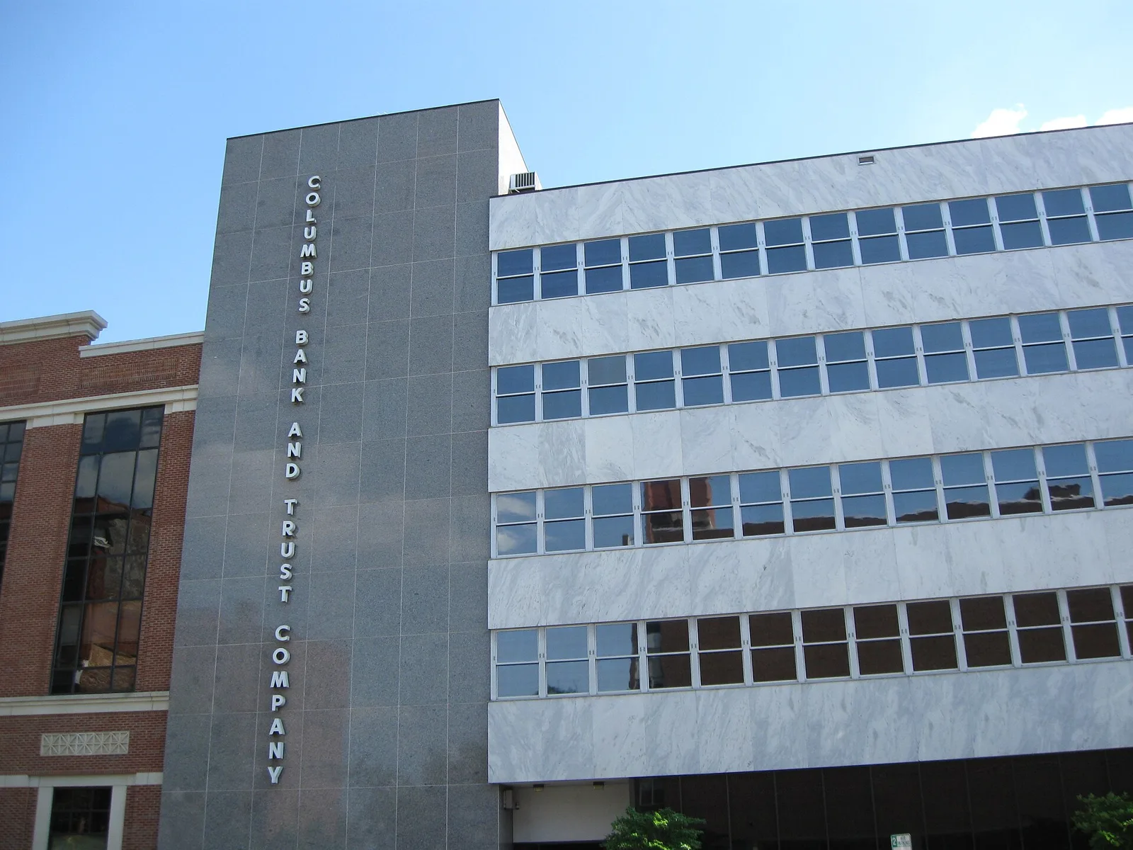 The Columbus Bank and Trust Company building in downtown Columbus.
