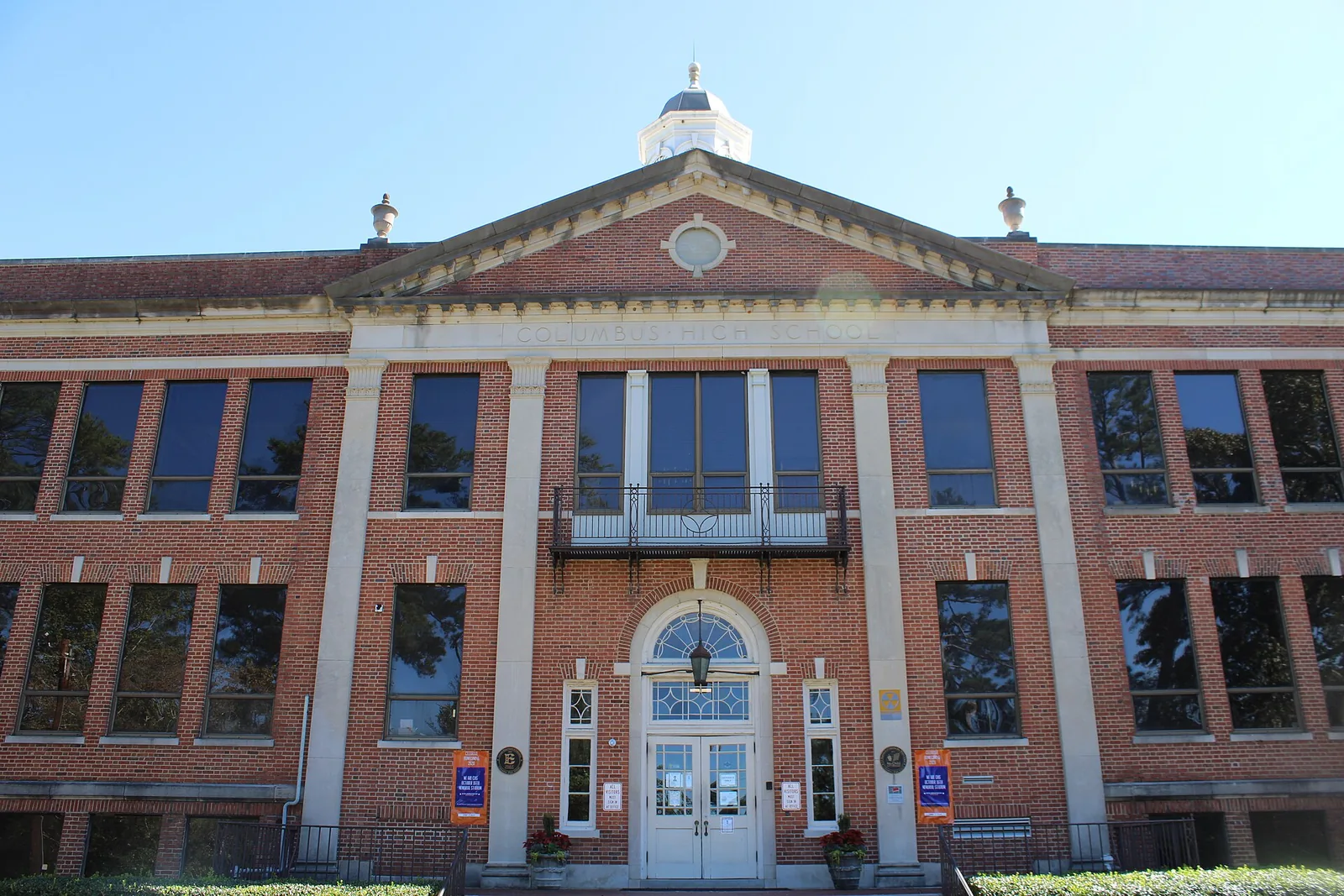 The front of Columbus High School on Cherokee Avenue in Columbus.