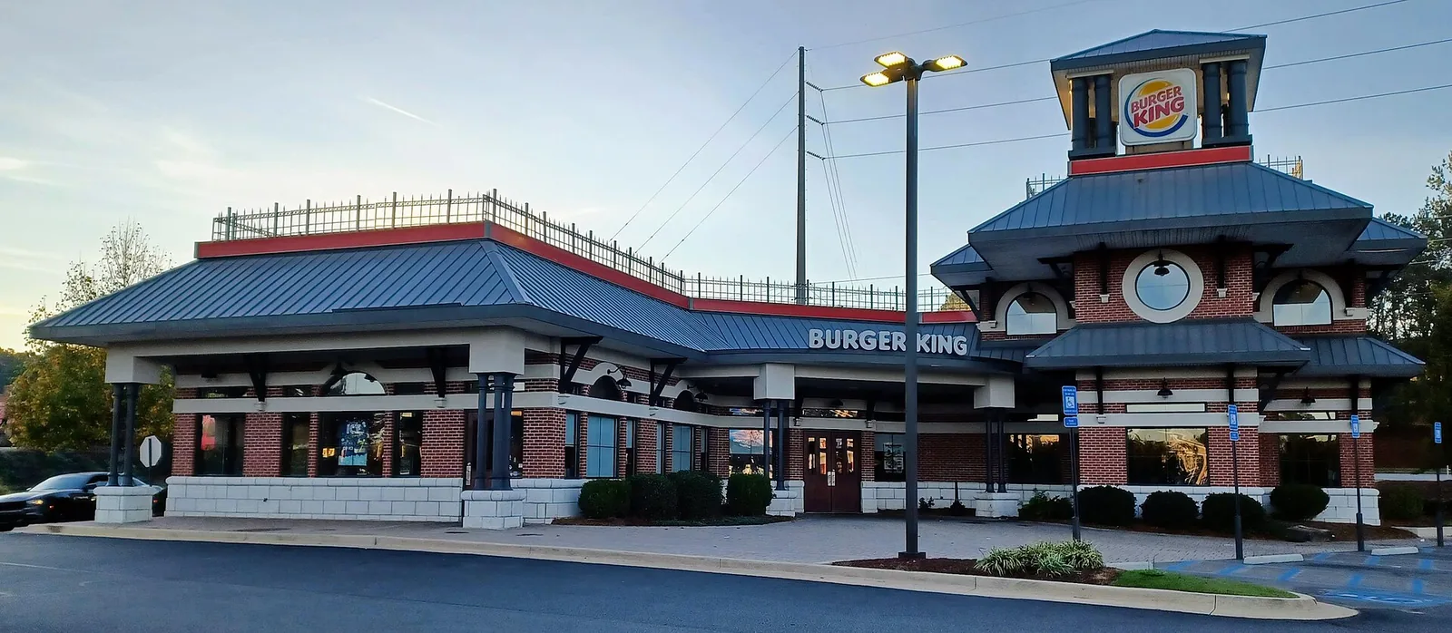 The railroad-themed Burger King on the Fall Line Trace in Columbus.