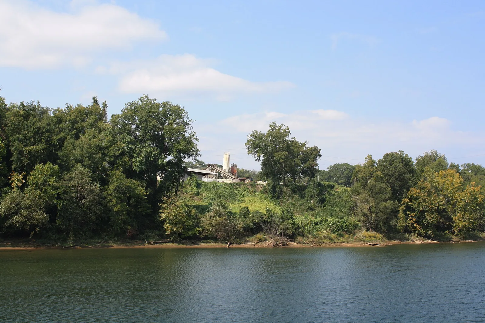 The Chattahoochee River from the RiverWalk south trail in Columbus, looking toward Alabama.