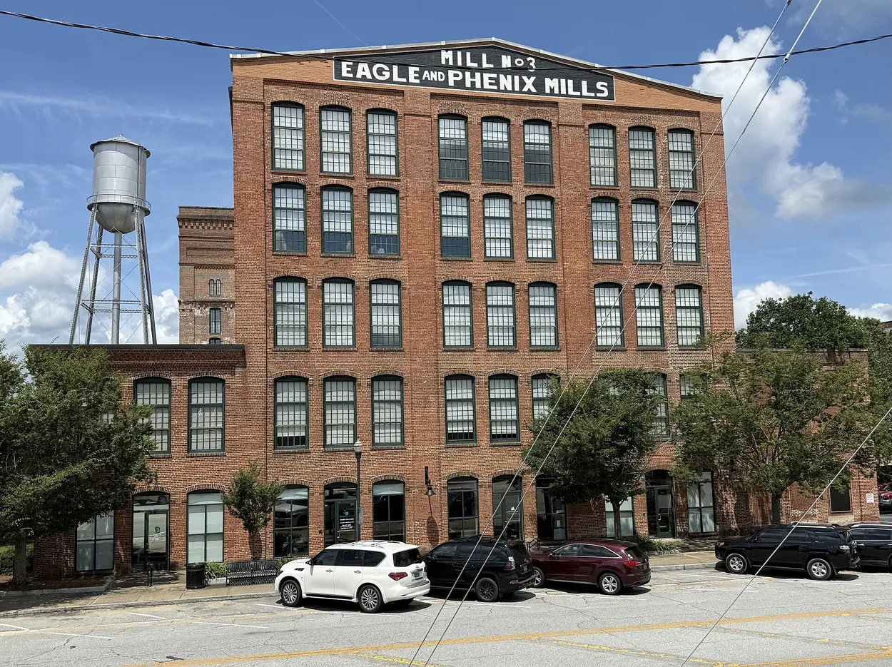 Mill No. 3 of the Eagle and Phenix Mills on Front Avenue in Uptown Columbus.