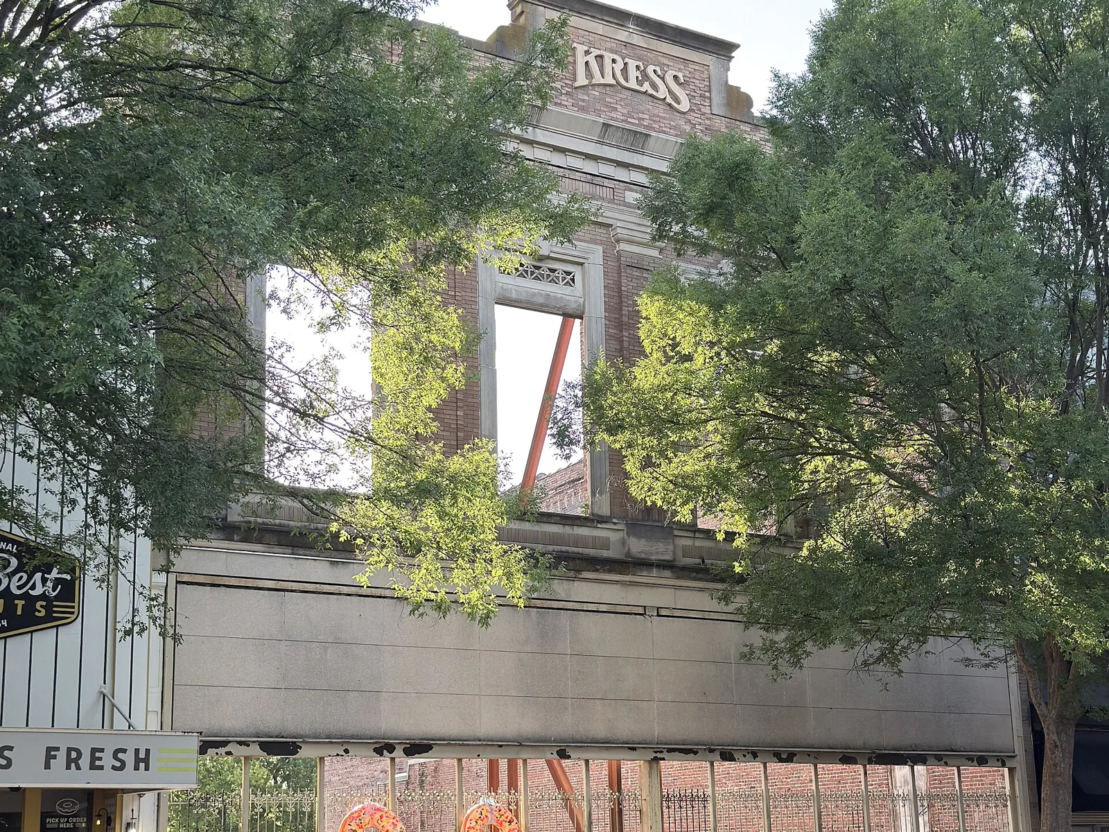 The facade of the former Kress building in Uptown Columbus.